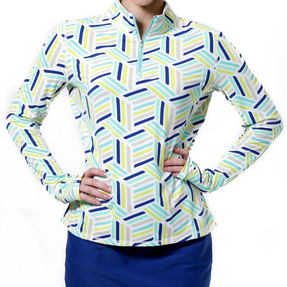 SolChill~On Par~ QUARTER ZIP TOP~ NWT~ UPF~Sport